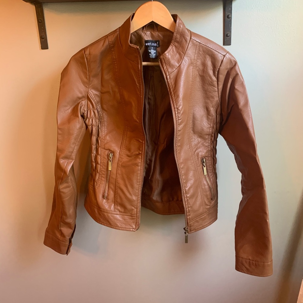 Faux leather jacket